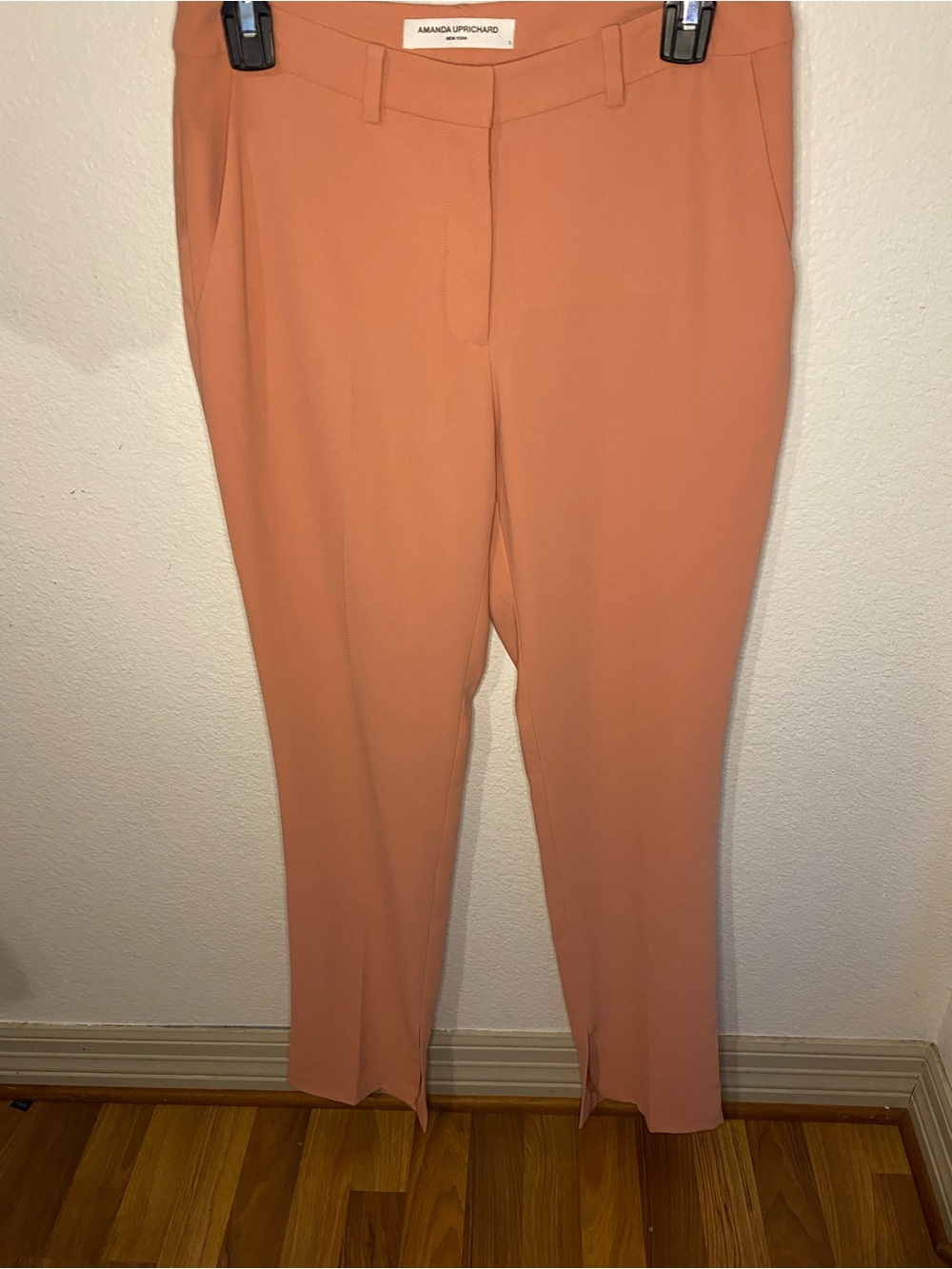 Amanda Uprichard Coral Tailored Ankle Pants coral small